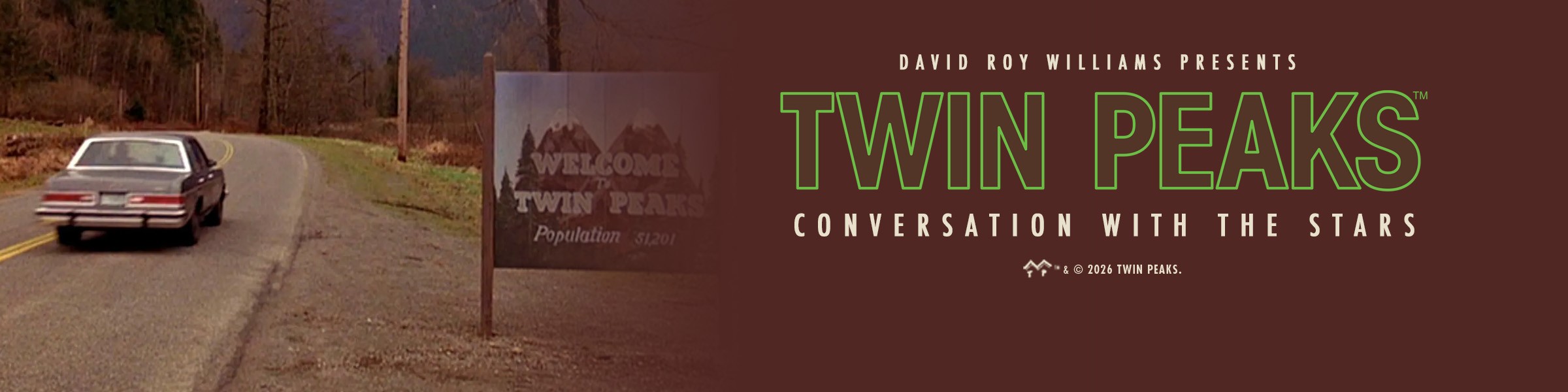 A car driving through a highway | Twin Peaks - A Conversation with the Stars
